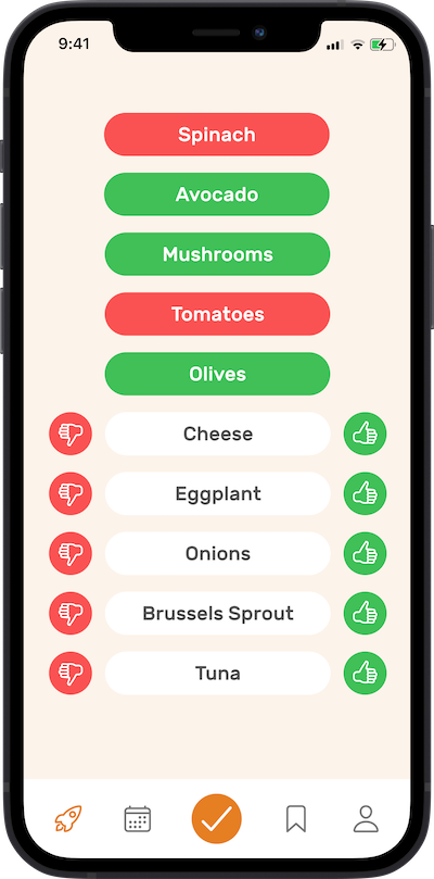 iphone selection screen
